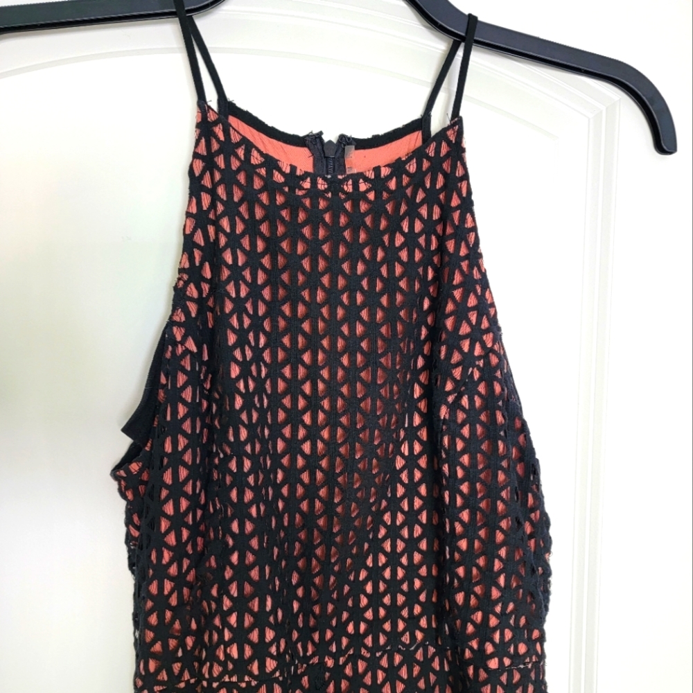 Astr The Label Eyelet Romper Rust Mauve & Black - image 3